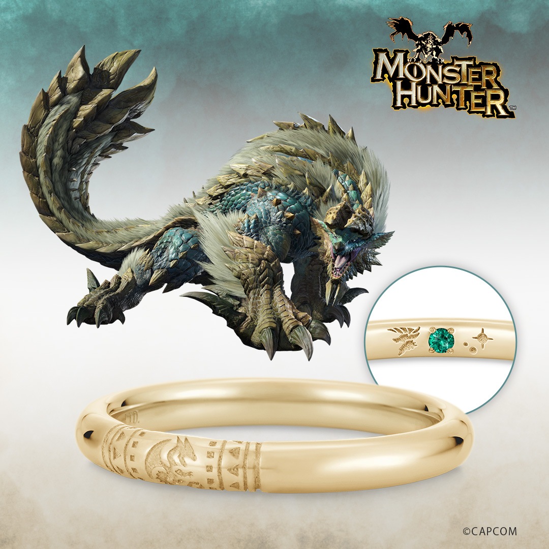 モンスターハンター】 ハンターの指輪 ジンオウガ K18イエローゴールド