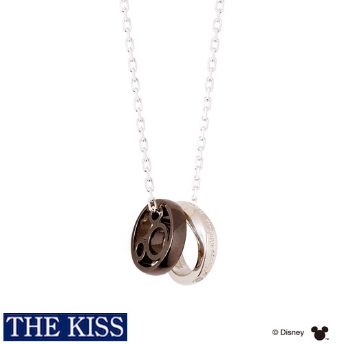 ディズニー】THE KISS ミッキーマウス 隠れミッキー ネックレス メンズ