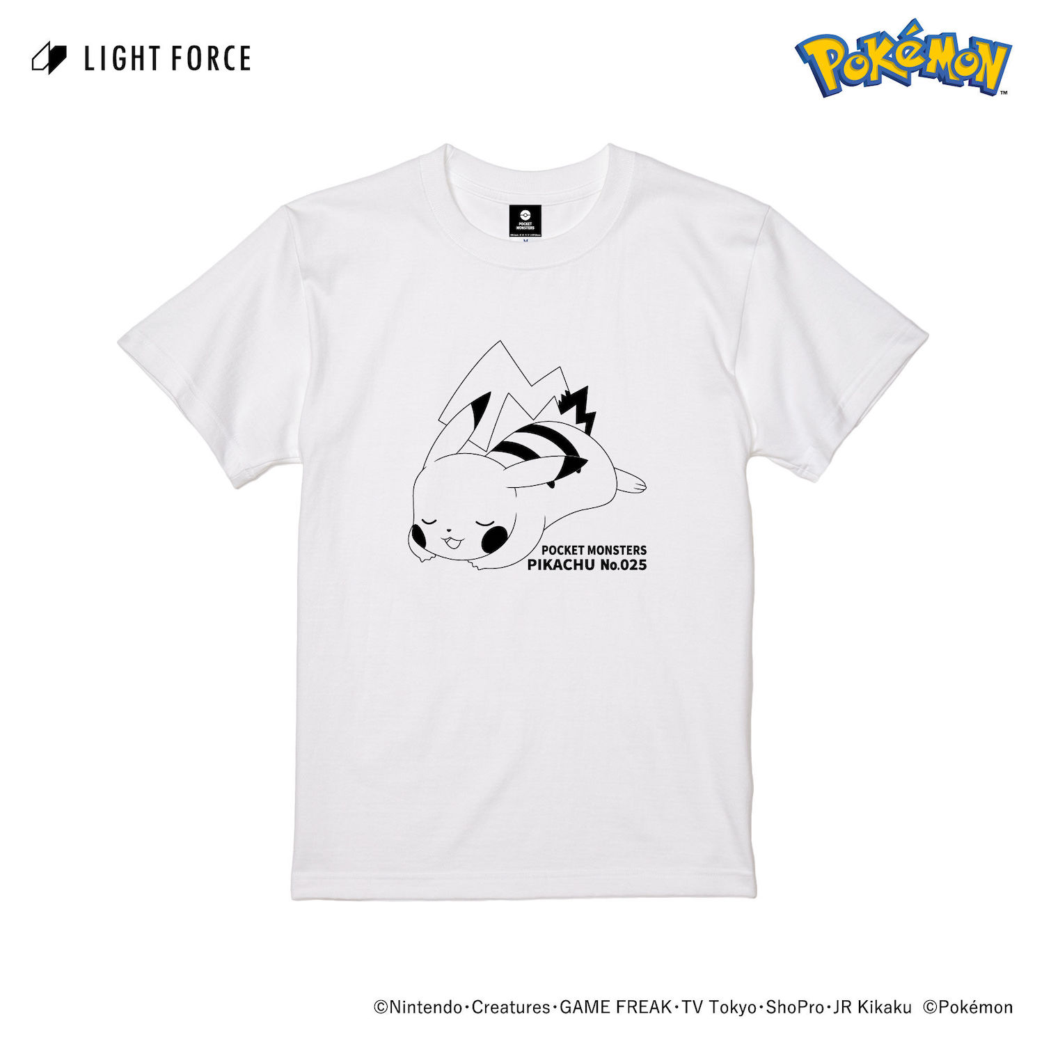 Tシャツ PIKACHU White M ポケモン　ピカチュウ　シャツ　ホワイト