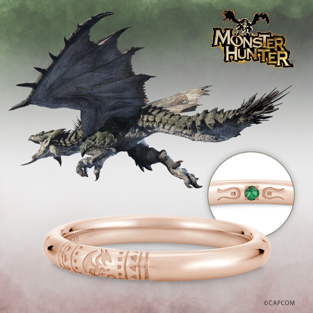 モンスターハンター】 ハンターの指輪 リオレイア K18ピンクゴールド