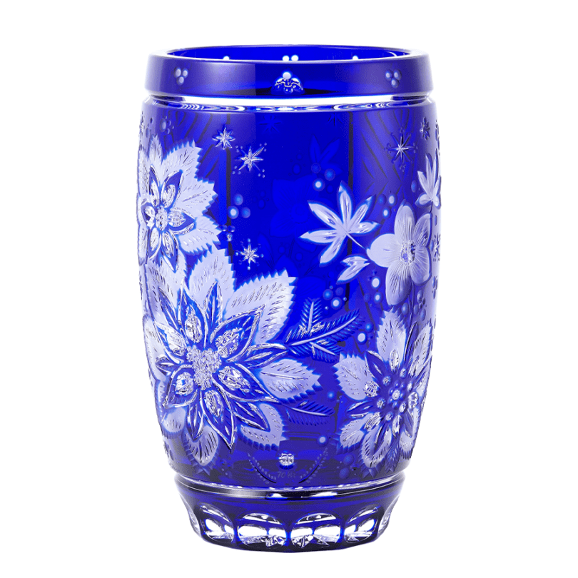 マイセンクリスタル　色被せ花瓶 「冬」　WIN/29517/26B