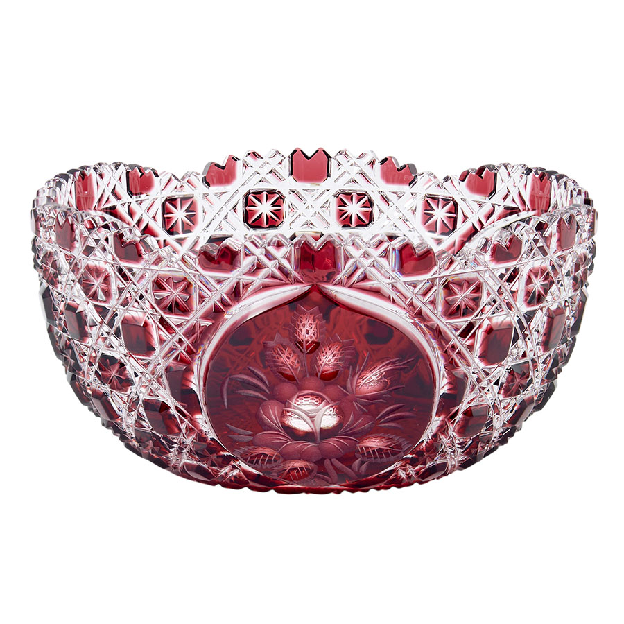 マイセンクリスタル 色被せボウル 「ロンドンフラワー」  LF/183/21R