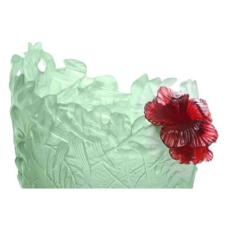 ドーム 花瓶 ハイビスカス(ライトグリーン/レッド)M 05494