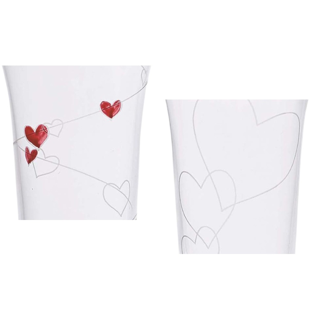 エルベクリスタル ラブポーション ペアシャンパングラス 40600/K0284/K0285/190/2P