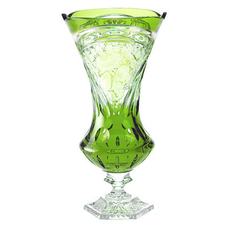 エルベクリスタル　ヴィオラ　色被せ花瓶　ライトグリーン　VIO/2501/32LG