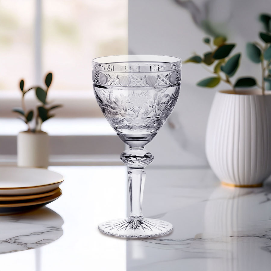 マイセンクリスタル マイセンフラワー ワイングラス MFW/07/2