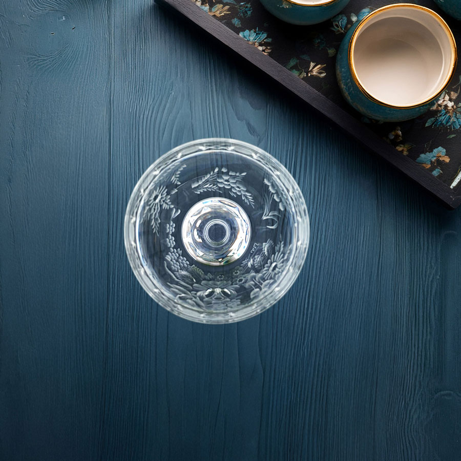 マイセンクリスタル マイセンフラワー ワイングラス MFW/07/2