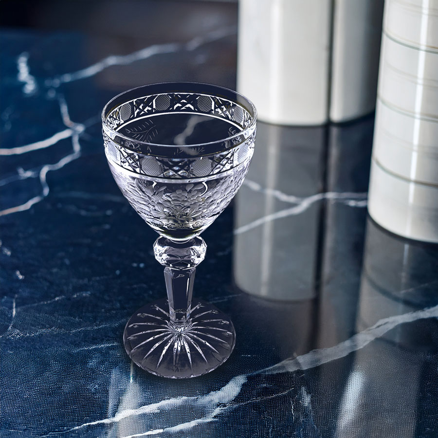 マイセンクリスタル マイセンフラワー ワイングラス MFW/07/2