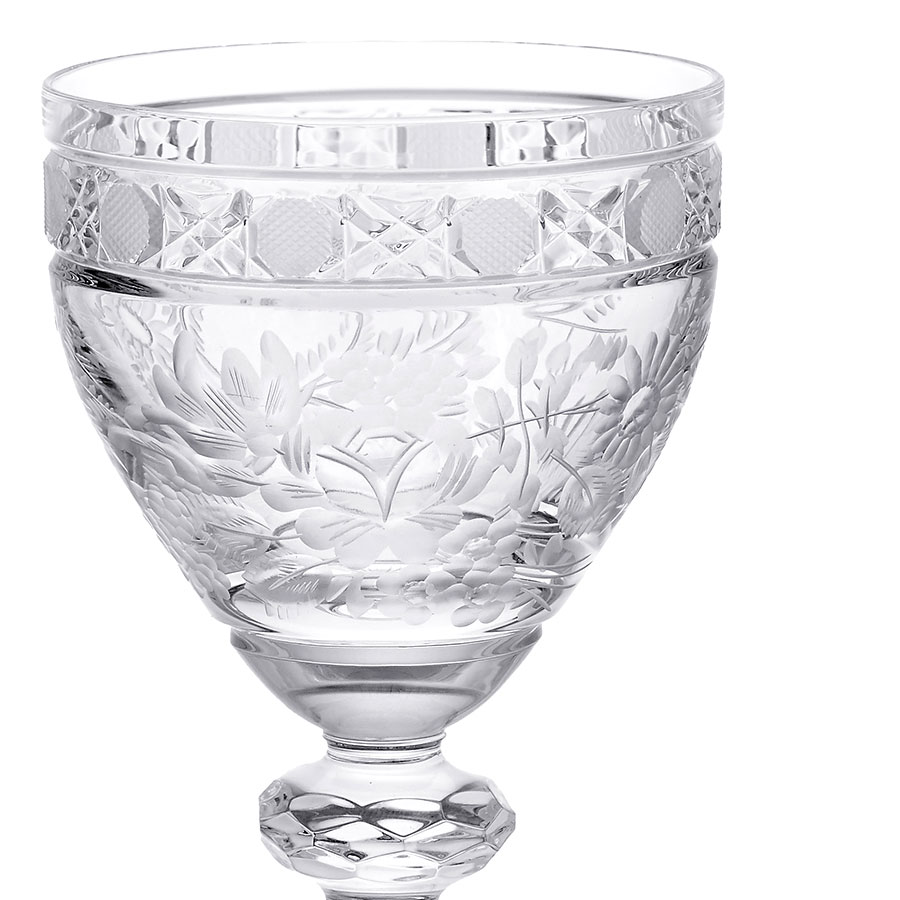 マイセンクリスタル マイセンフラワー ワイングラス MFW/07/2