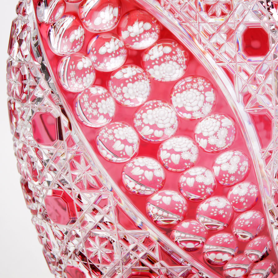 マイセンクリスタル ミスティックフラワー 色被せ花瓶 F2283/26R