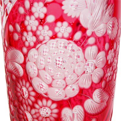 マイセンクリスタル ミスティックフラワー 色被せ花瓶 F504/28R