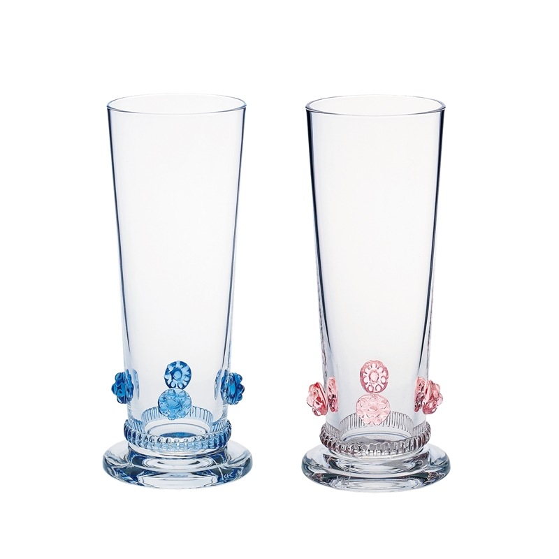 マイセン　バッカス ロゼット（ピンク&ブルー）　ペアシャンパンタンブラー　BAC/211710/801710P/2P