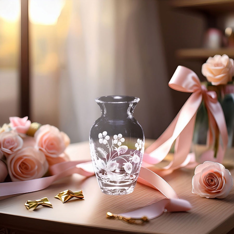 マイセンクリスタル 花瓶 「フラワー ストロベリー」 WAL/305067/12