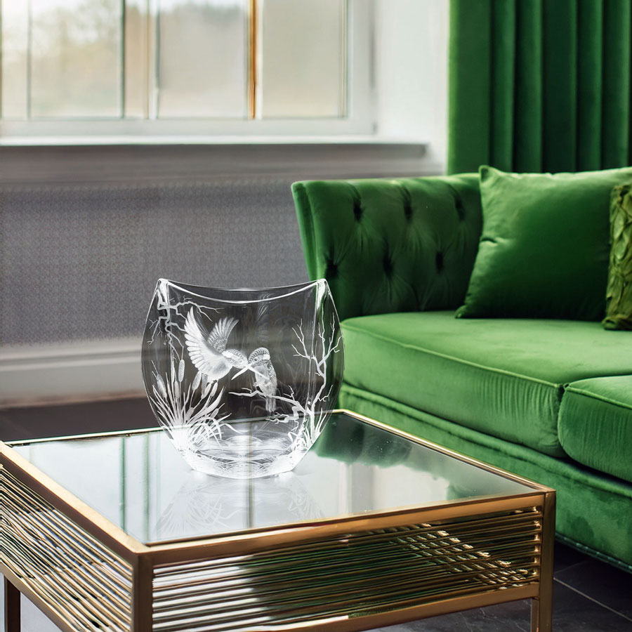 マイセンクリスタル 花瓶 「カワセミ」 EV/89399/18