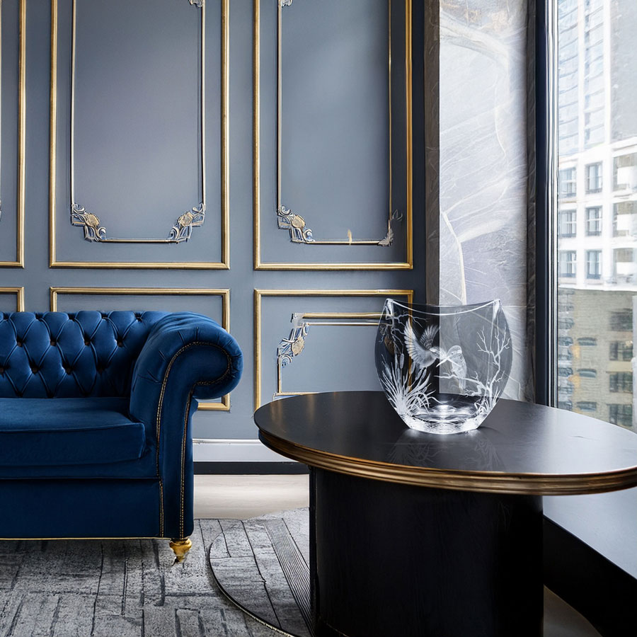 マイセンクリスタル 花瓶 「カワセミ」 EV/89399/18