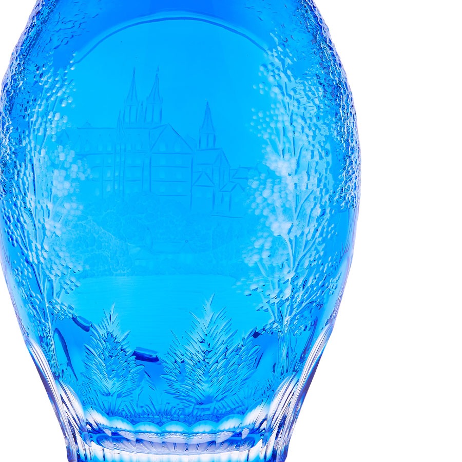 マイセンクリスタル 色被せ花瓶 「アルブレヒト城」 ALB/2283/26LB