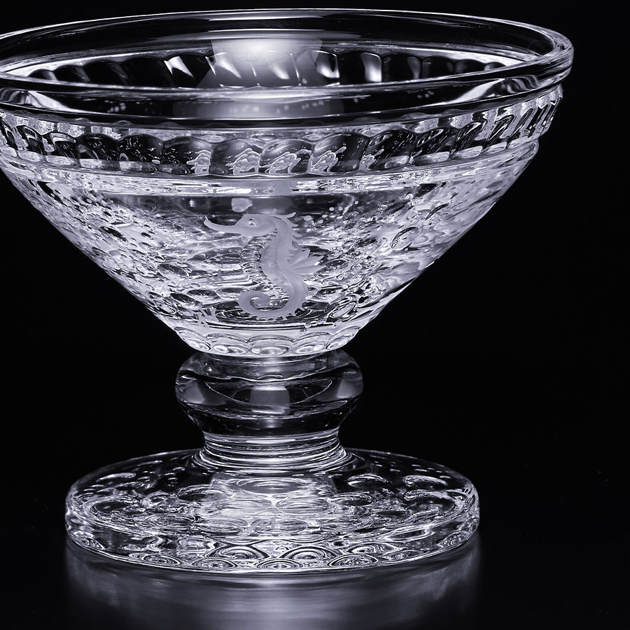 マイセンクリスタル 脚付きボウル 「海の世界」 MER2/EO314F/12-2