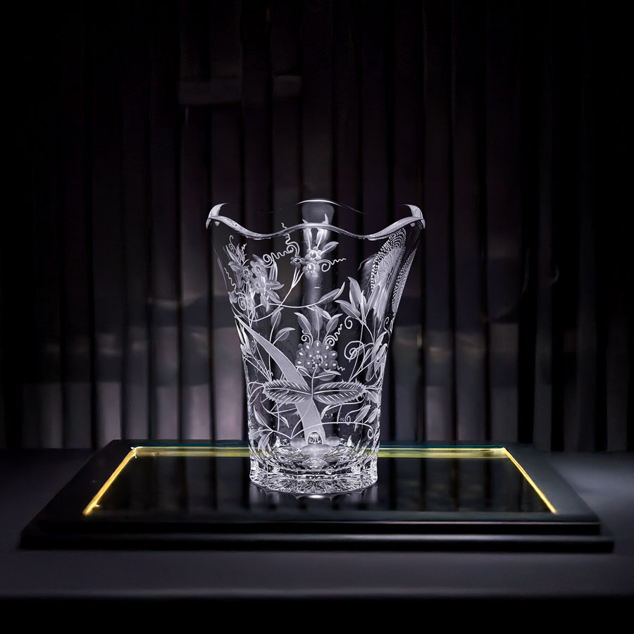 マイセンクリスタル 花瓶 「ブルーオニオン」 OAR/205/18