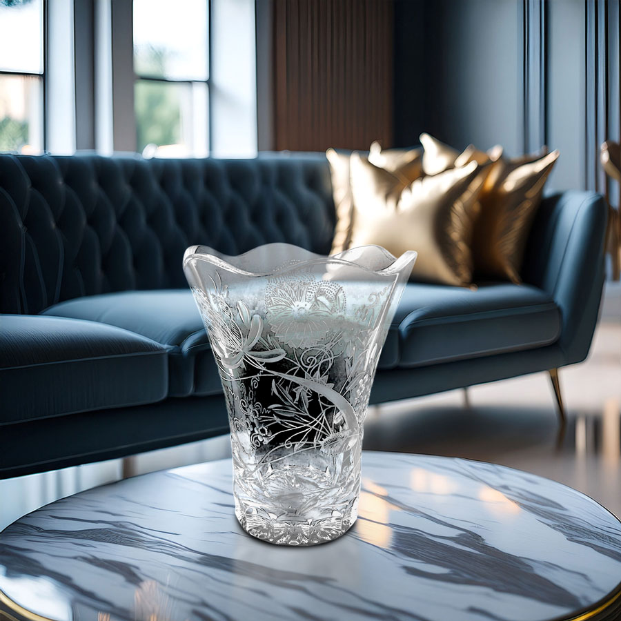 マイセンクリスタル 花瓶 「ブルーオニオン」 OAR/205/18