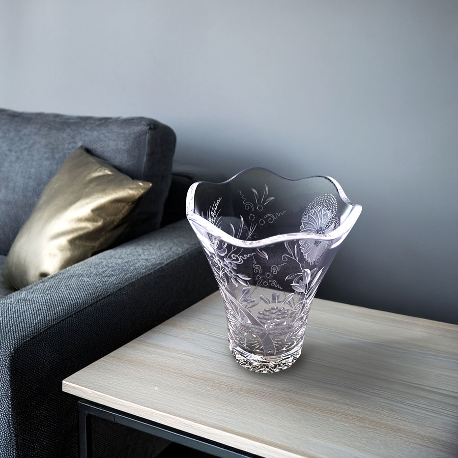 マイセンクリスタル 花瓶 「ブルーオニオン」 OAR/205/18