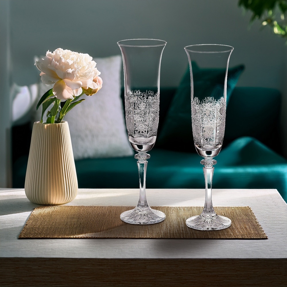 エルベクリスタル ボヘミアンクラシック ペアシャンパングラス 1SC33