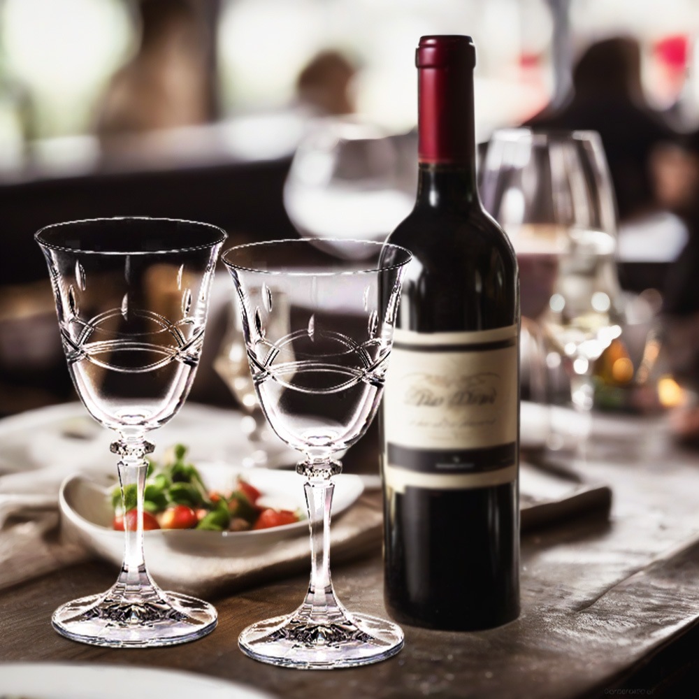 エルベクリスタル ウェーブ ペアワイングラス 1SC33/15301/250/2P