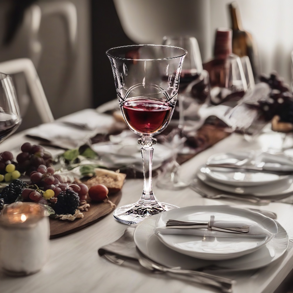 エルベクリスタル ウェーブ ペアワイングラス 1SC33/15301/250/2P