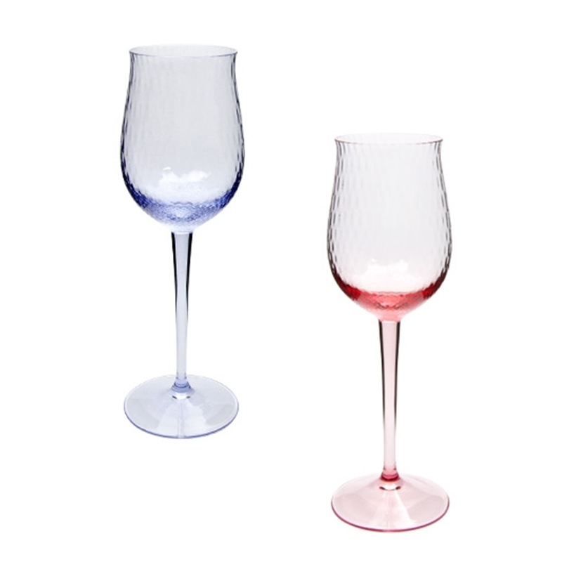 マイセン 波の戯れ ペア 白ワイングラス バイオレット/レッド  29162/AL/RO