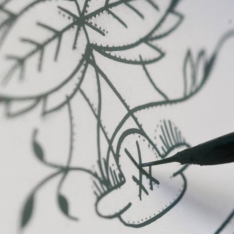 マイセン ブルーオニオン 角プレート 800101/18508 | ブルー