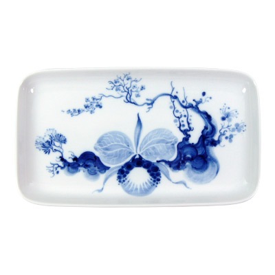 マイセン ブルーオーキッド 長角皿 24cm 824001/44060 | ブルー  