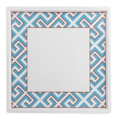 マイセン コスモポリタン ロイヤルパレス 角プレート21cm (ターコイズ