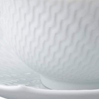 マイセン 波の戯れ ホワイト ティーカップ＆ソーサー3ピースセット