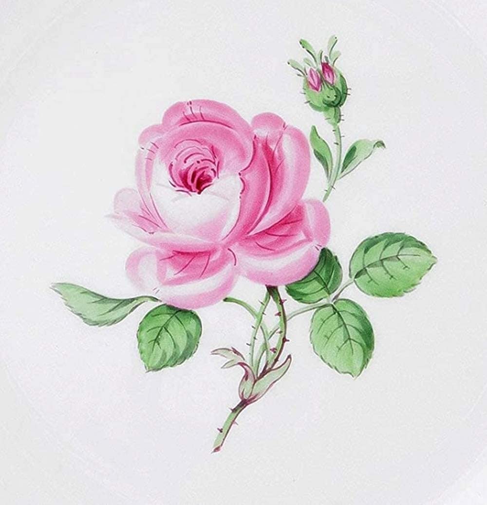 最終お値下げです。マイセンのピンクの薔薇の小物入れ マイセン マイセンのバラ（ピンク） オーバルトレー27cm 020110/00294