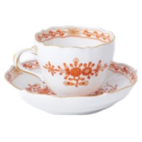 マイセン 赤のインド文様 コーヒー カップ＆ソーサー 351510/00581