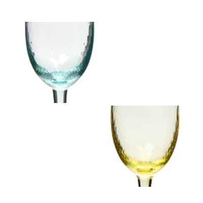 マイセングラス 波の戯れ ペア シャンパングラス グリーン/イエロー