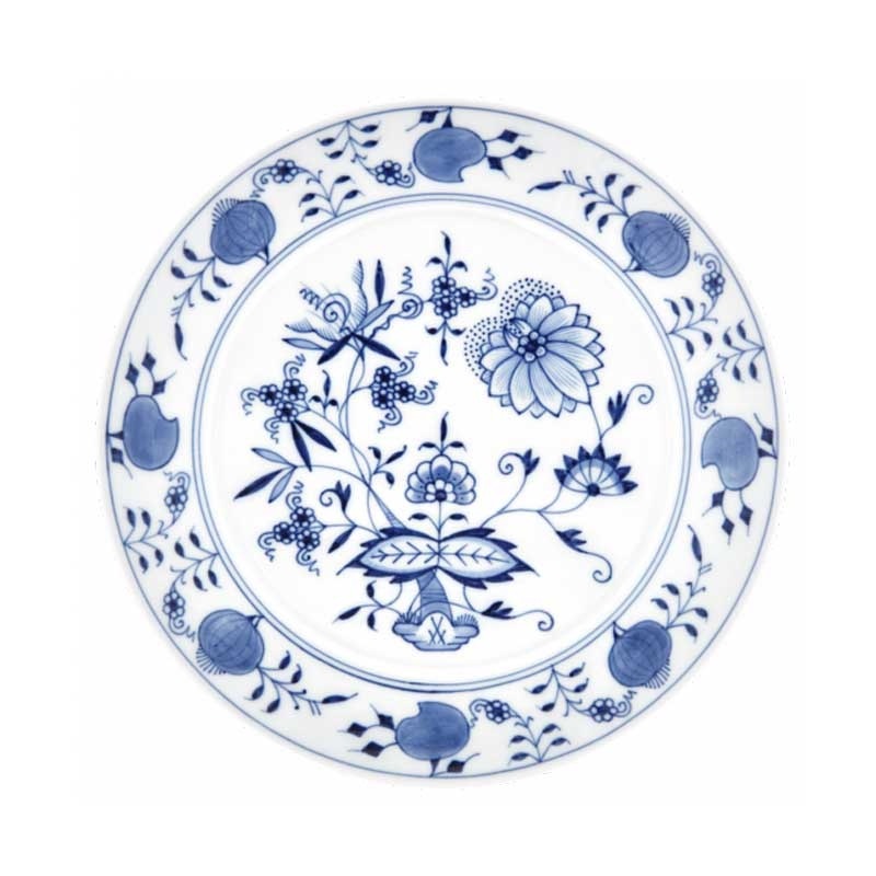 新品未使用 マイセン ブルー オニオン リーフ プレート 葉皿 トレイ 陶磁器 食器 お皿 MEISSEN マイセン お皿 約19×17cm リーフプレート 「ブルーオニオン