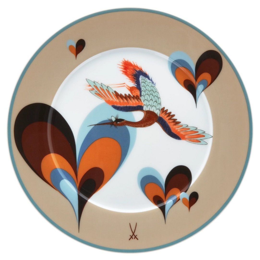 マイセン プレート17cm コラージュ ラブ・バード 79A533/41501