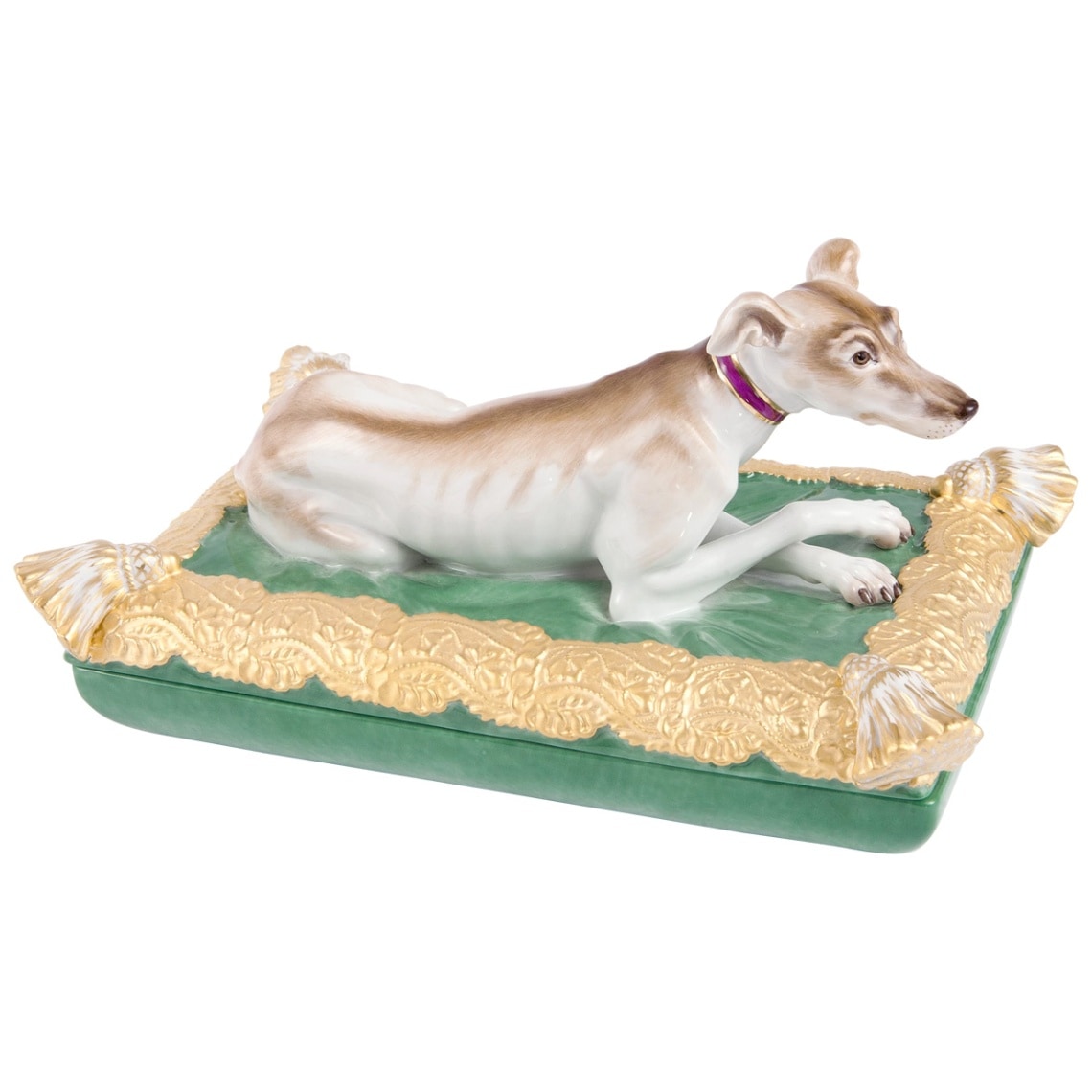 マイセン　19世紀 グレイハウンド 陶器 置物 マイセン 19世紀 グレイハウンド 陶器 置物 - メルカリ
