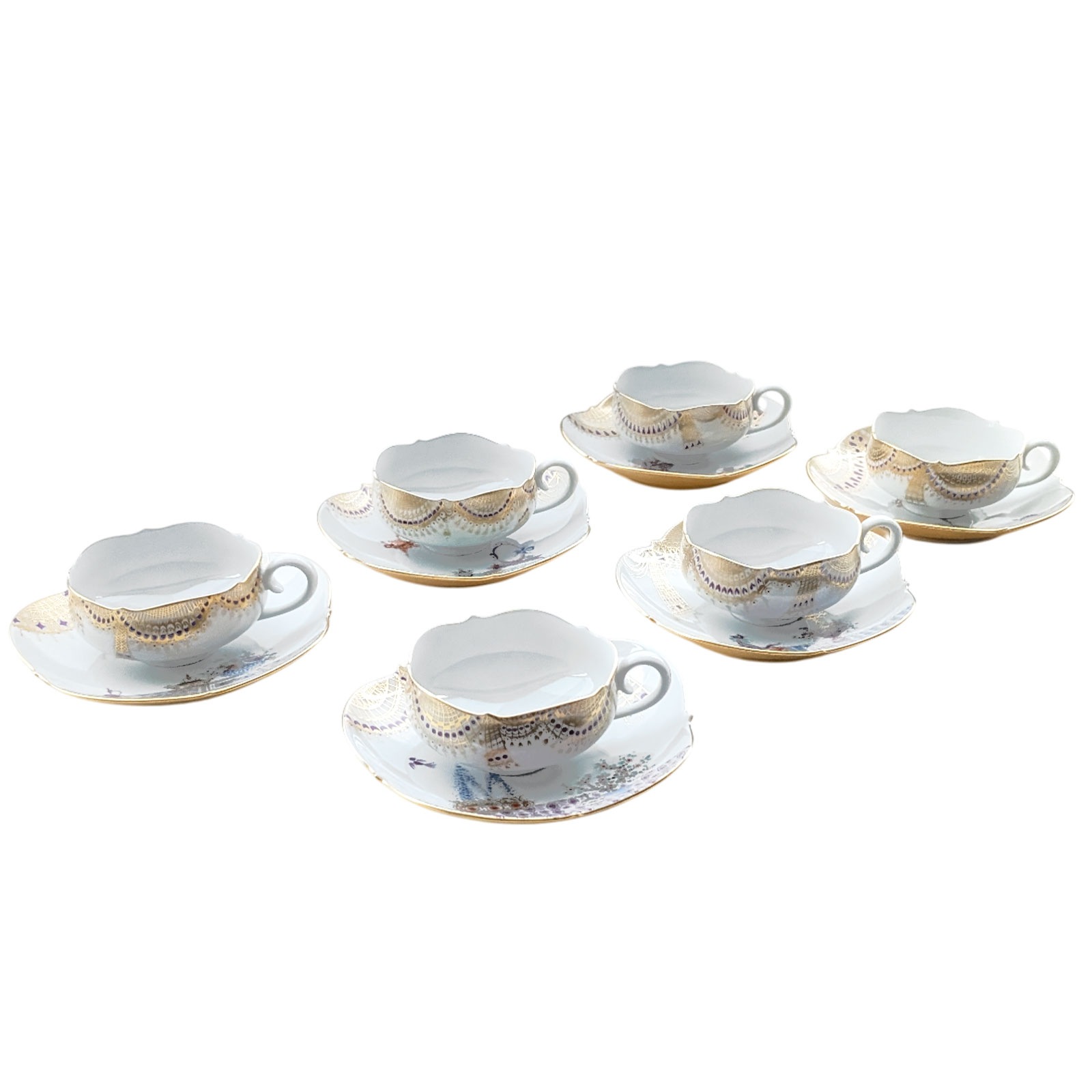 マイセン　アラビアンナイト マイセン 「アラビアンナイト」 ティーカップ＆ソーサー (柄No.1～6