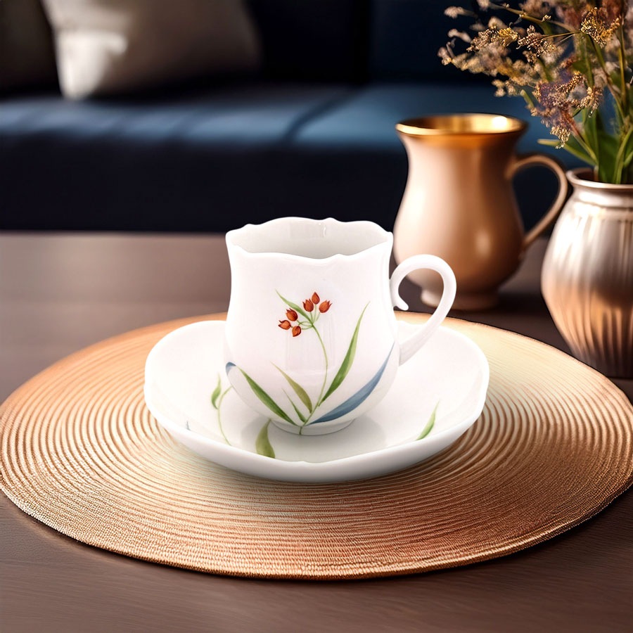 マイセン 「野の花」 コーヒーカップ＆ソーサー 612701/23582