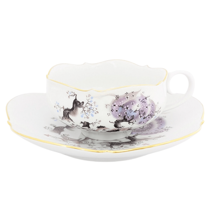 Meissen アーモンドの木　陶板画 マイセン 「アーモンドの樹」 ティーカップ＆ソーサー 700110/23633
