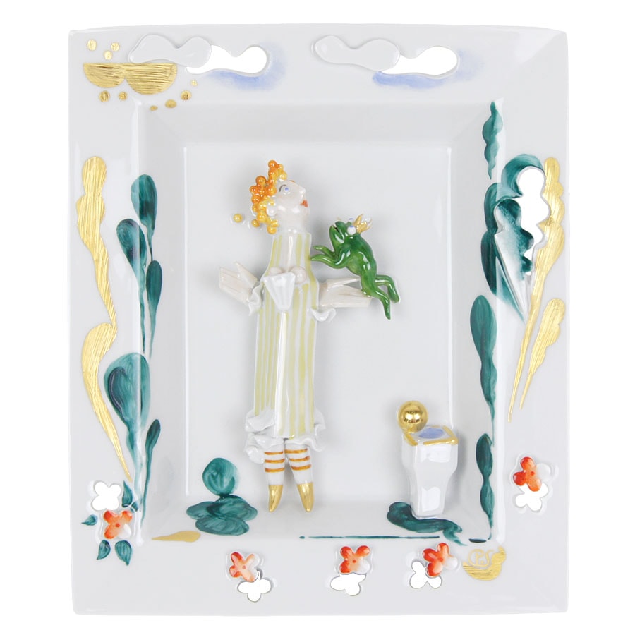 【ナーコ】Meissen メルヘンプラーク 3点 マイセン メルヘンプラーク(壁掛け) 「カエルの王様」 83M11/900395