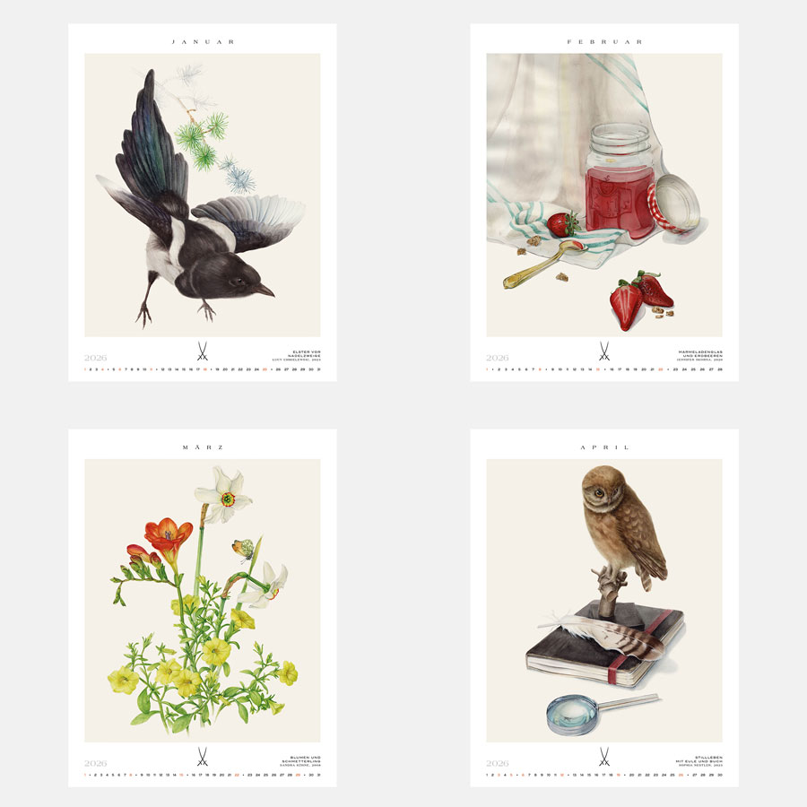 マイセン　カレンダー 国立マイセン磁器製作所養成学校のカレンダー 2026年 CALENDER/2026