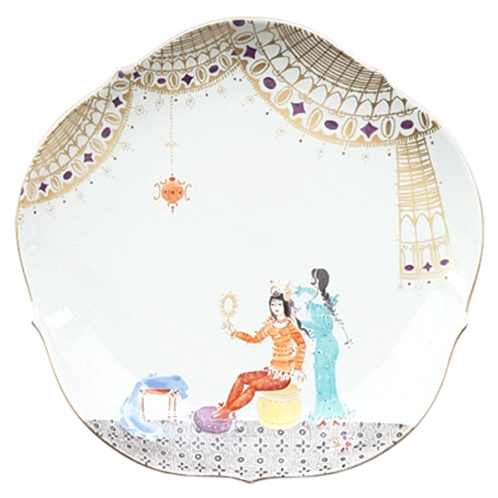マイセン 「アラビアンナイト」 ケーキ皿 (柄No.1～6) 18.5cm 680710