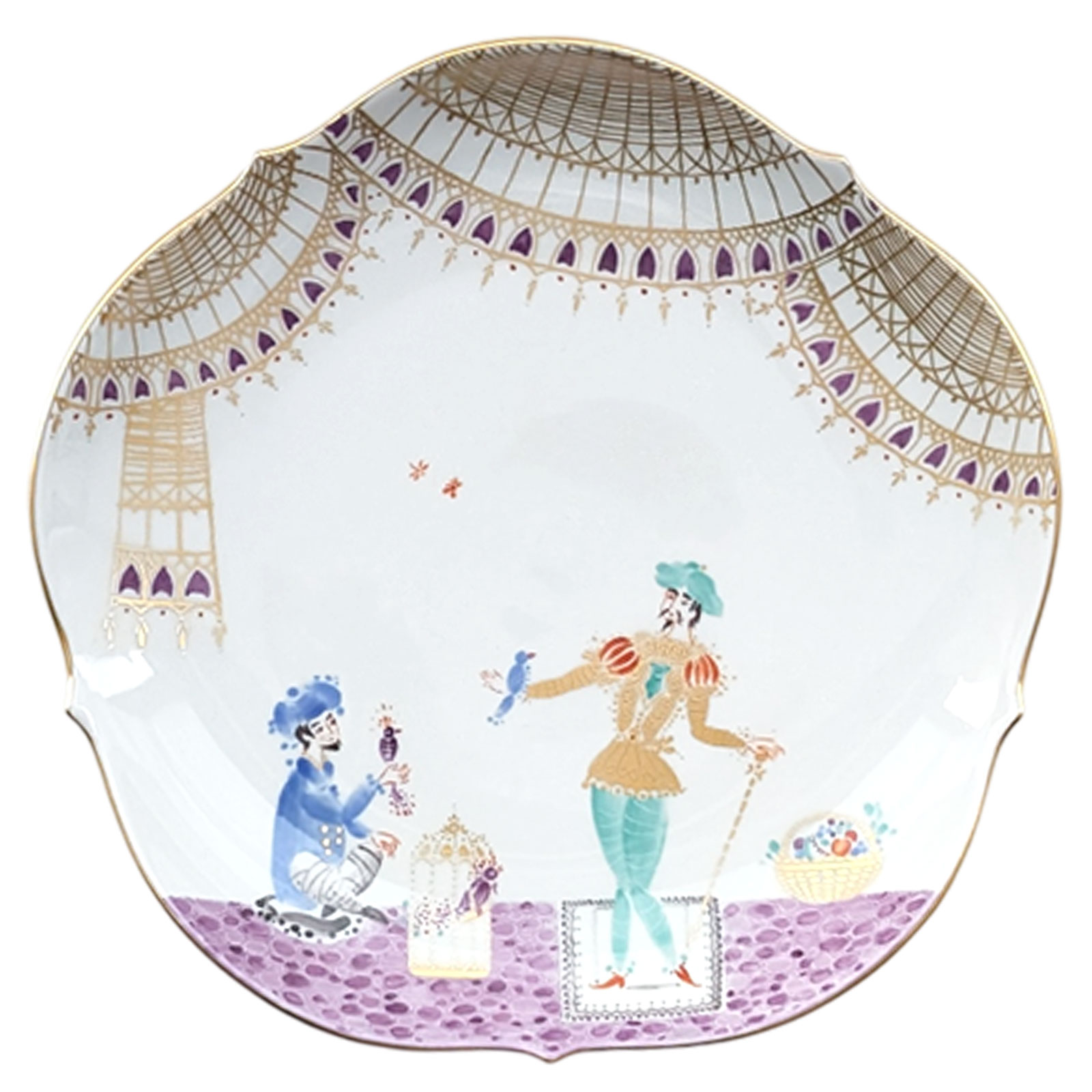 マイセン 「アラビアンナイト」 ケーキ皿 (柄No.1～6) 18.5cm 680710