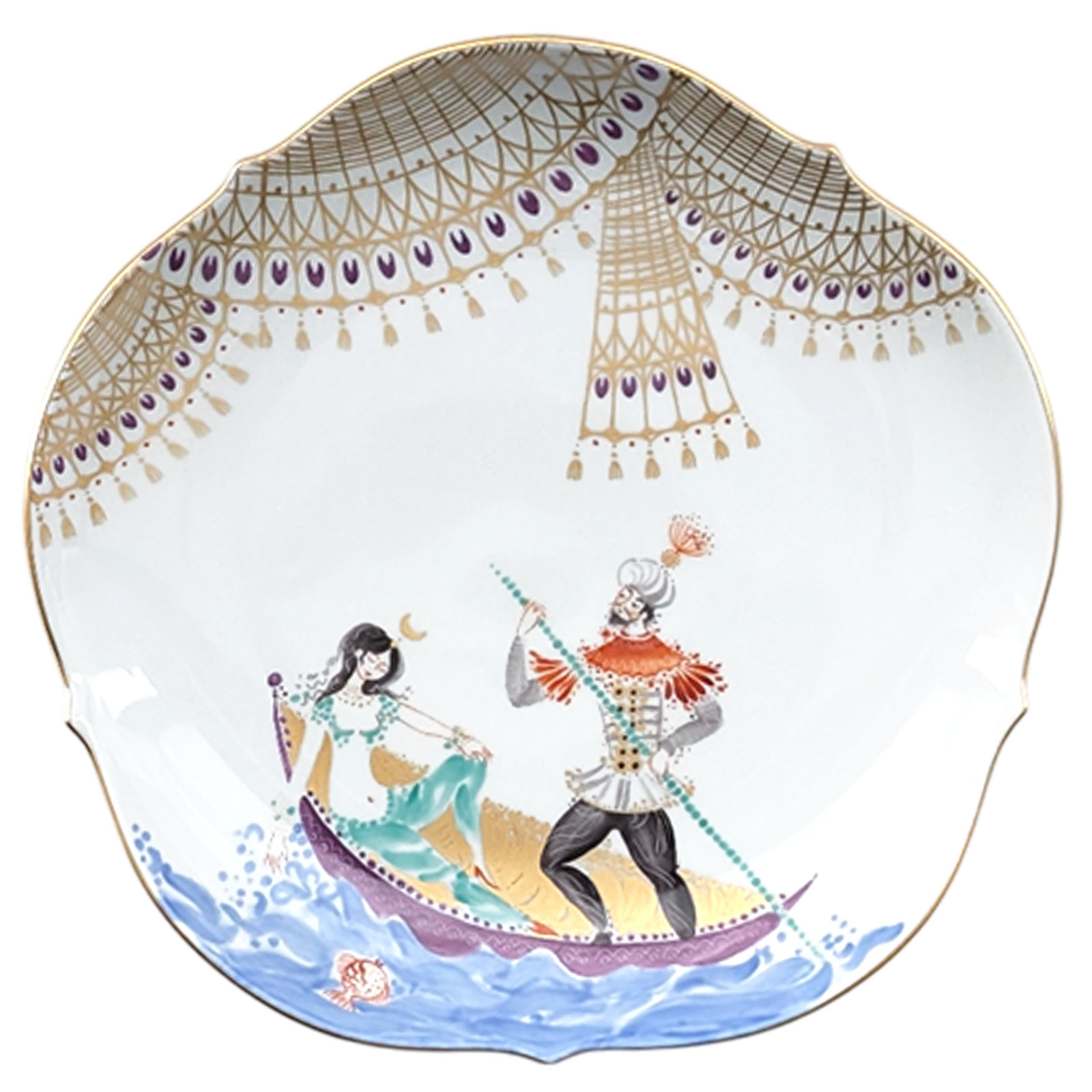 マイセン 「アラビアンナイト」 ケーキ皿 (柄No.1～6) 18.5cm 680710