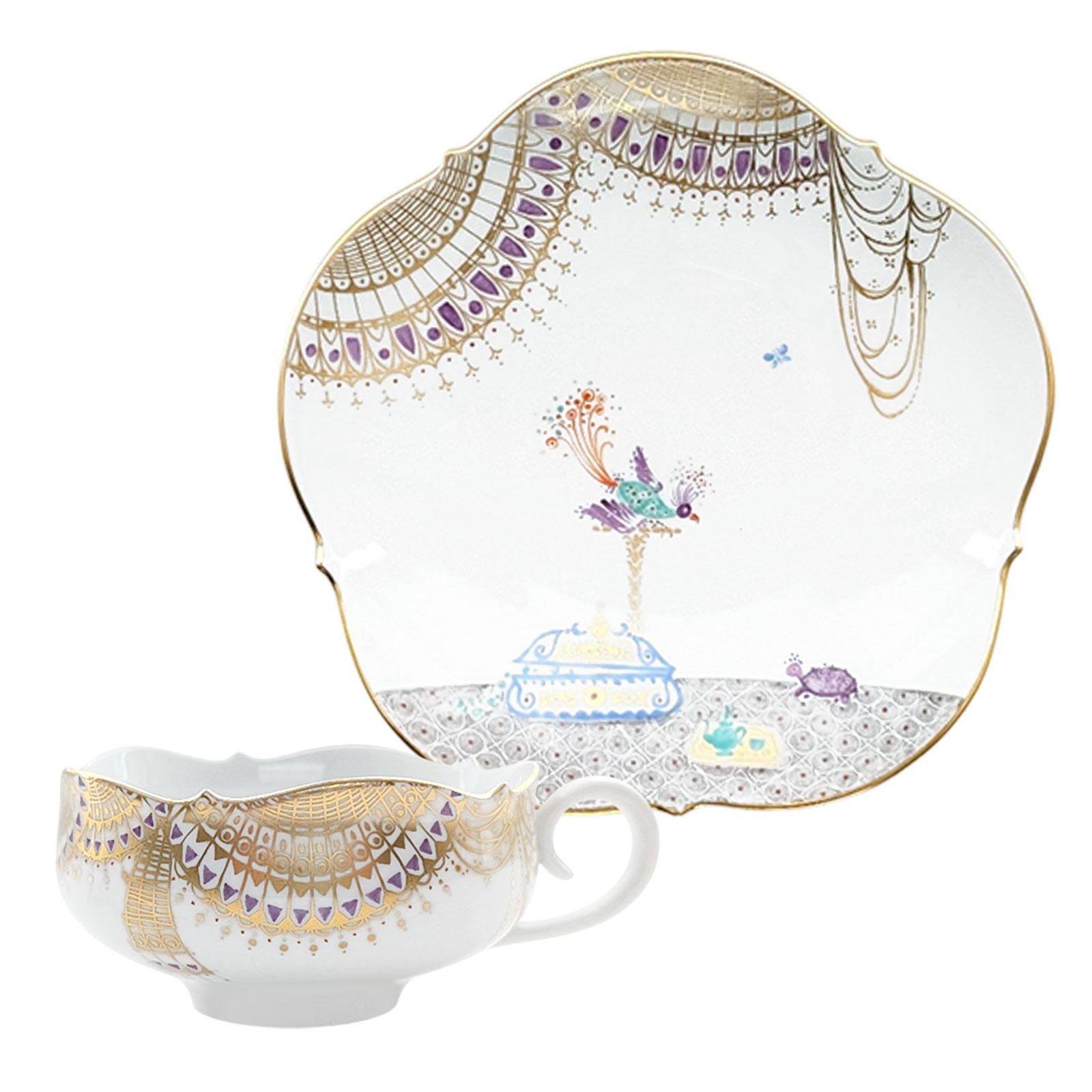 マイセン 「アラビアンナイト」 ティーカップ＆ソーサー (柄No.1～6