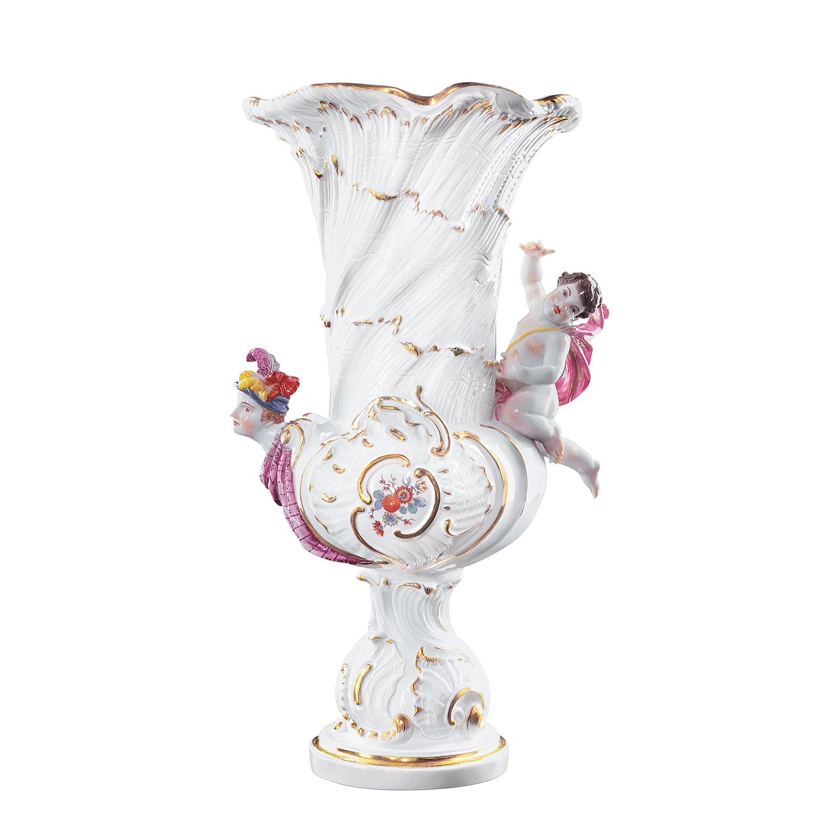 マイセン　花瓶　MEISSEN マイセン 波の戯れ ホワイト 花瓶13cm 000000/50142 | 波の戯れ