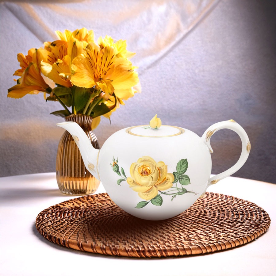 マイセン マイセンのバラ (イエロー) ティーポット 020610/00727