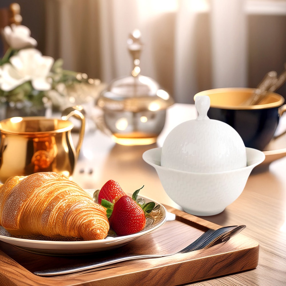 マイセン 波の戯れ ホワイト シュガーポット 000000/29824 | 波の戯れ